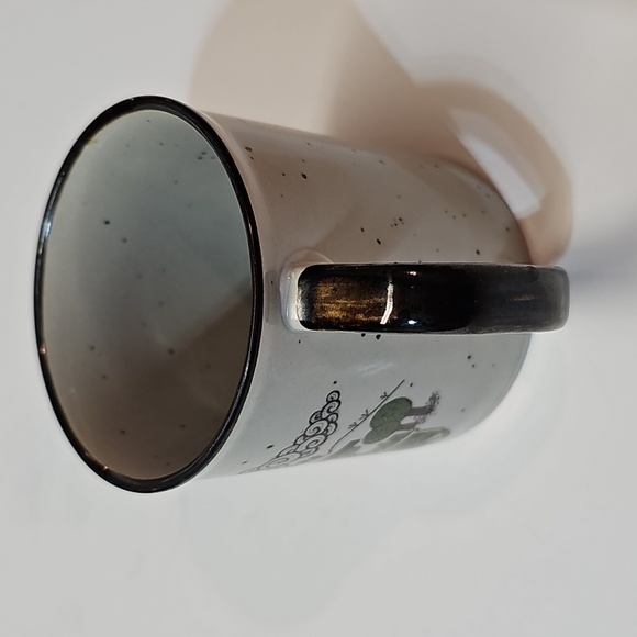 Vintage Brown Speckled Gray Japan Locomotive Train Coffee Tea Mug - Picture 5 of 12